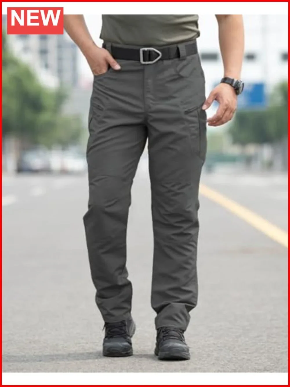 Men's Stretch Tactical Cargo Pants Waterproof Ripstop Lightweight Hiking Work